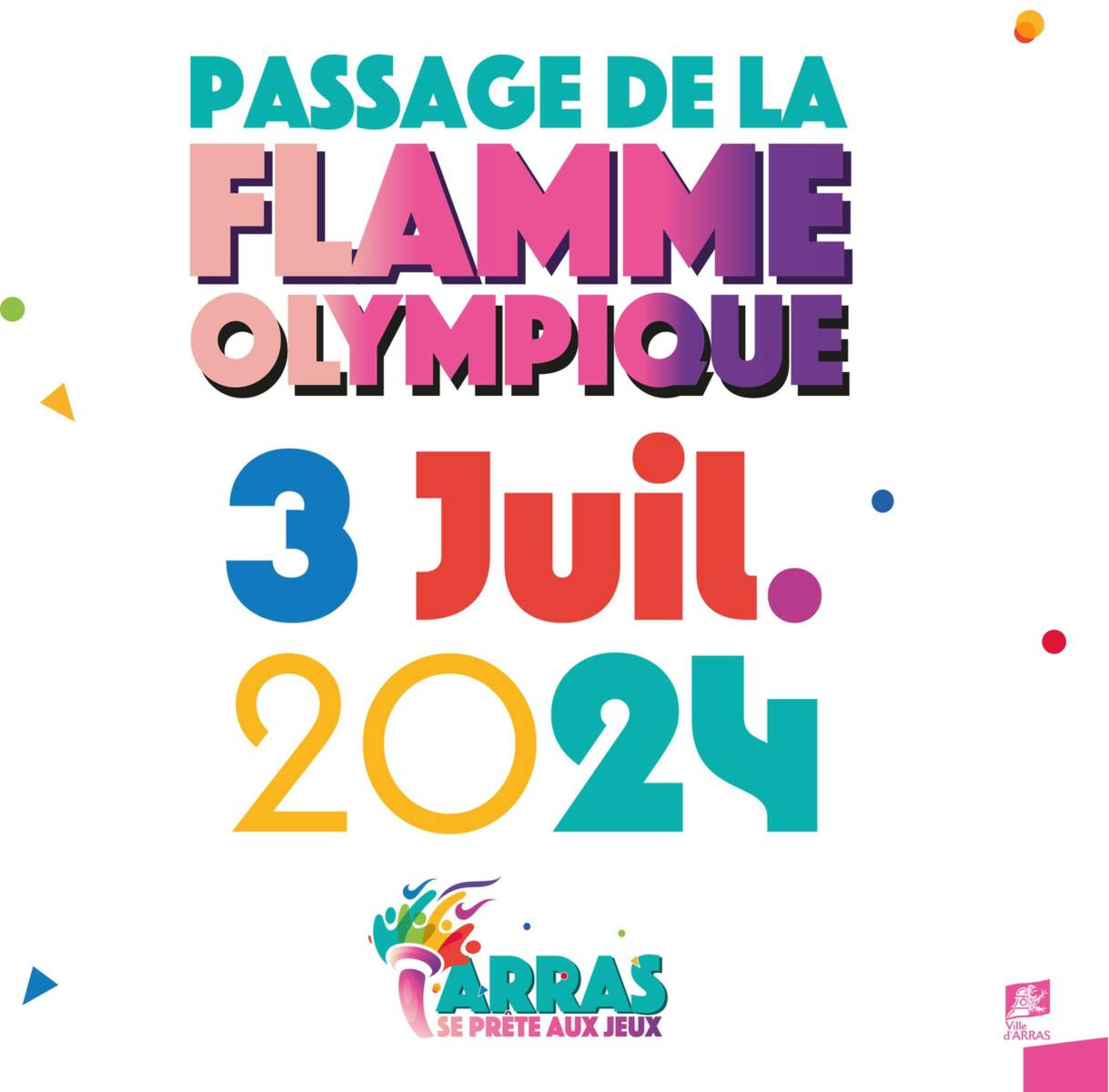 Passage de la flamme olympique à Arras