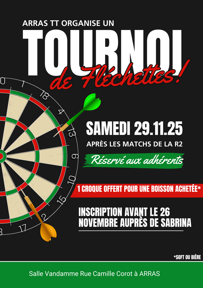 Tournoi de fléchettes