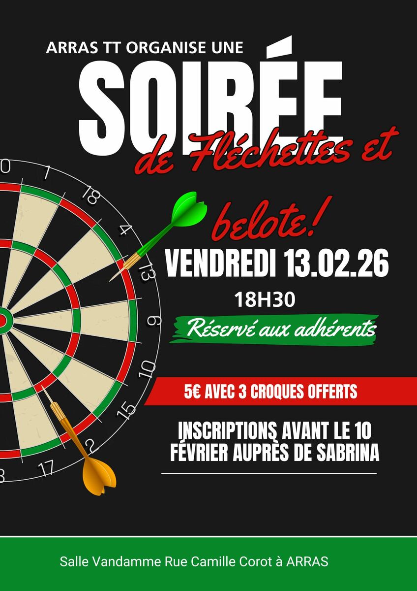 Soirée Belote vendredi 13 février