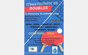 Tournoi de doubles Onnaing
